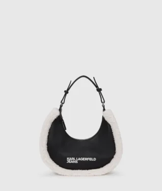 Shearling moon skuldertaske