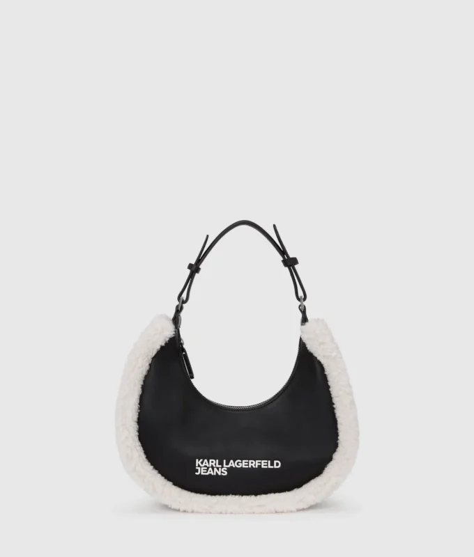 Shearling moon skuldertaske