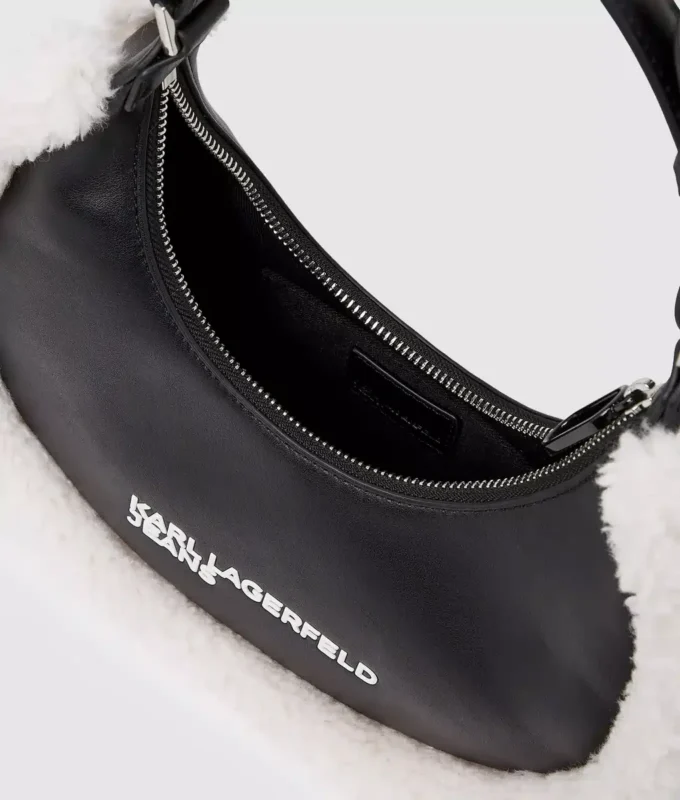 Shearling moon skuldertaske