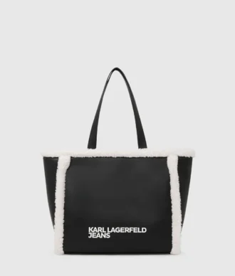 Shearling-tote bag