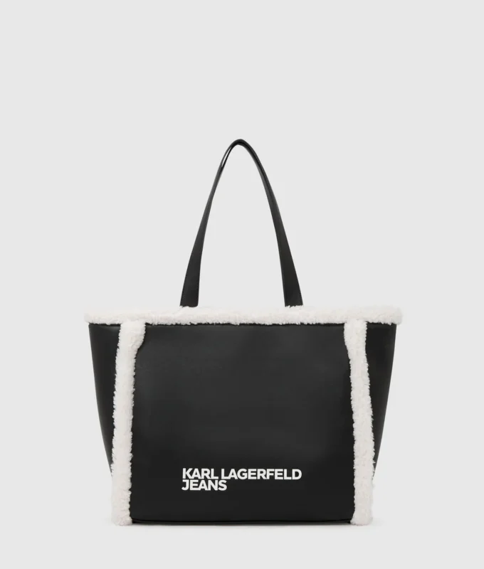 Shearling-tote bag