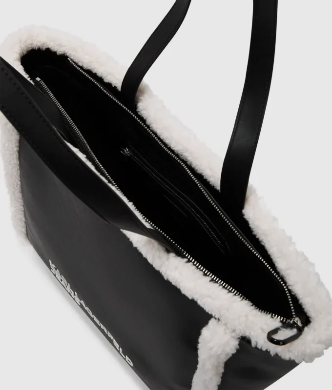 Shearling-tote bag