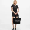 Shopper med logo i rhinestones