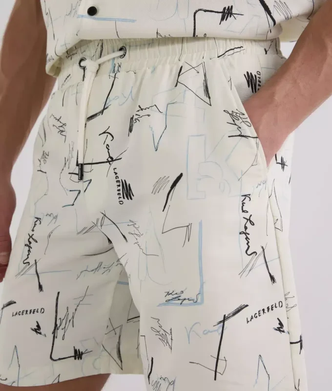 SHORTS MED ALL-OVER-PRINT