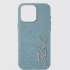 Signatur-denim-etui til iPhone 16 Pro Max
