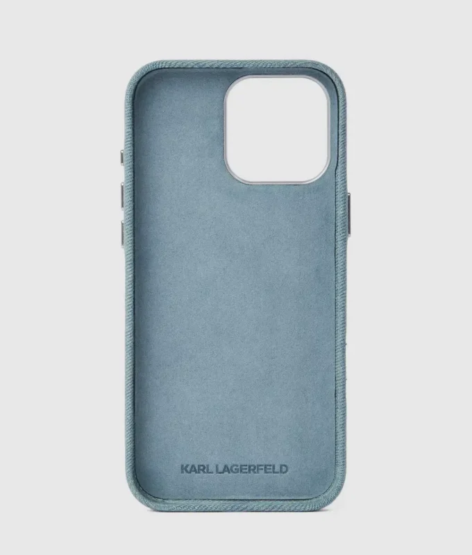 Signatur-denim-etui til iPhone 16 Pro Max