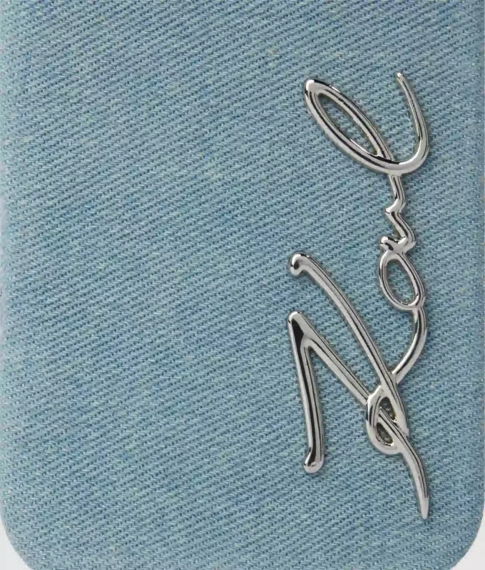 Signatur-denim-etui til iPhone 16 Pro Max