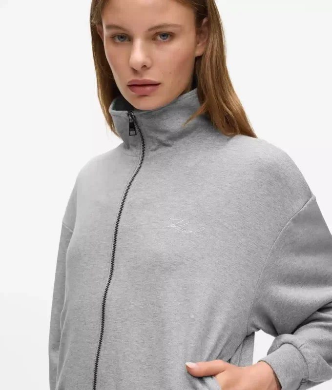 Signatur-loungesweatshirt med lynlås