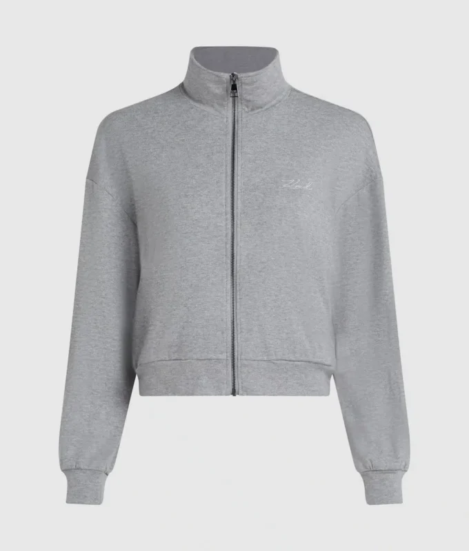 Signatur-loungesweatshirt med lynlås