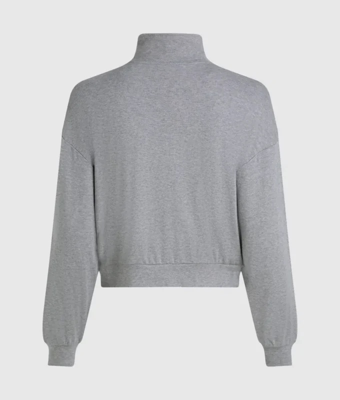 Signatur-loungesweatshirt med lynlås