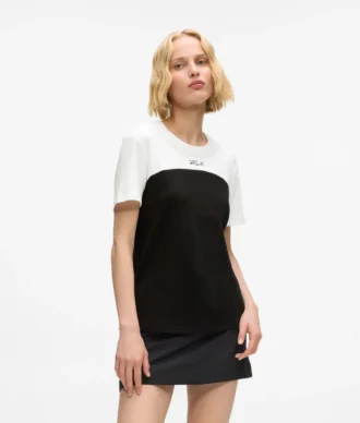 Signatur-T-shirt i monokrom