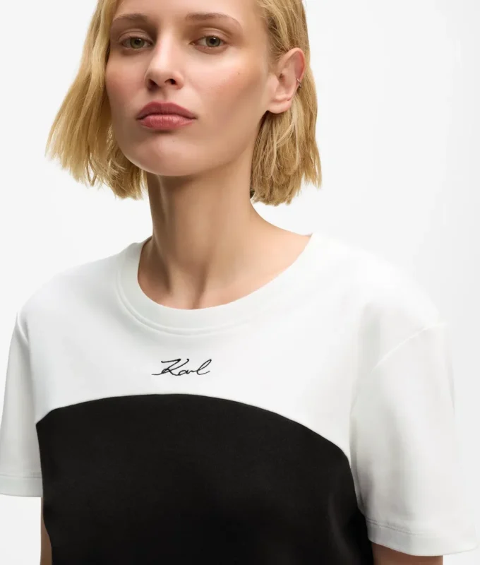 Signatur-T-shirt i monokrom