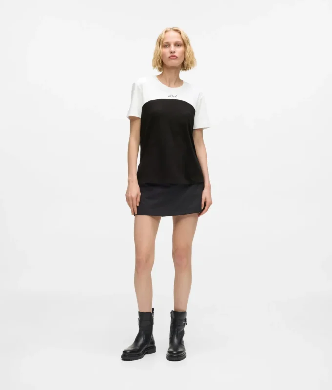 Signatur-T-shirt i monokrom