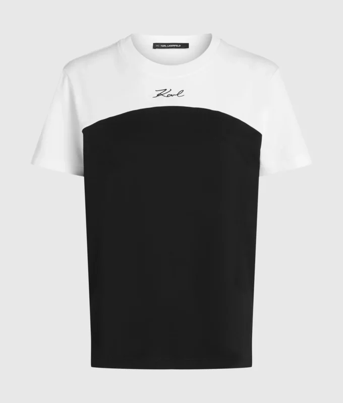 Signatur-T-shirt i monokrom