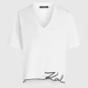 Signatur-T-shirt med V-hals