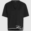 Signatur-T-shirt med V-hals