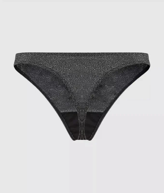 Signatur-thong i metallic