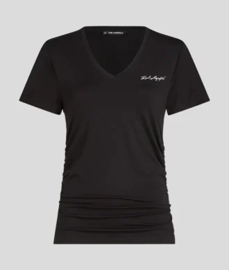 signature v hals ruched t shirt 1 330x388 - SIGNATURE V-HALS RUCHED T-SHIRT