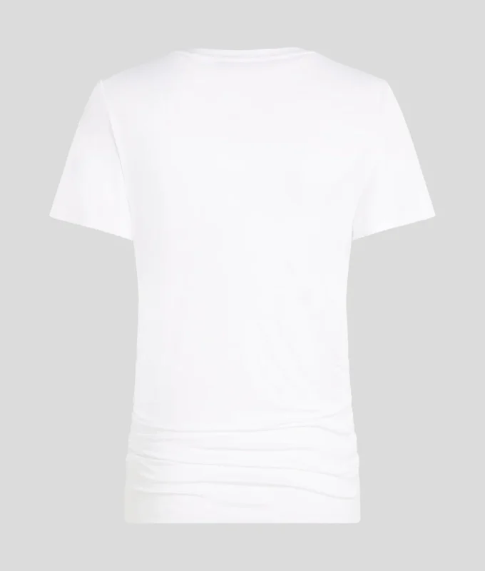SIGNATURE V-HALS RUCHED T-SHIRT