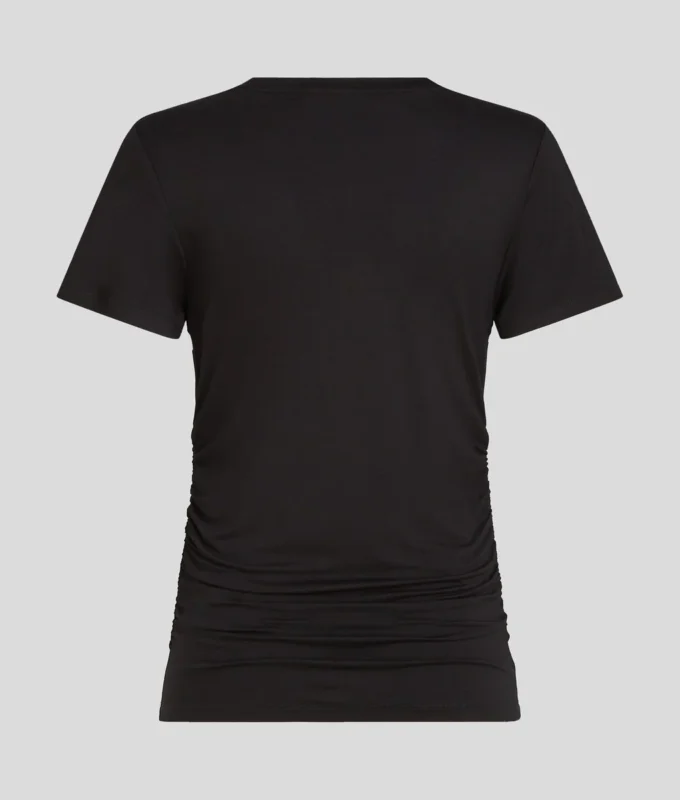 SIGNATURE V-HALS RUCHED T-SHIRT