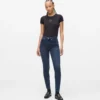 Skinny jeans med høj talje