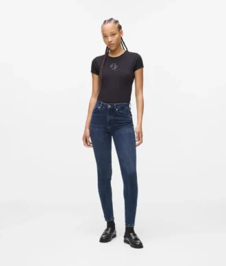 Skinny jeans med høj talje