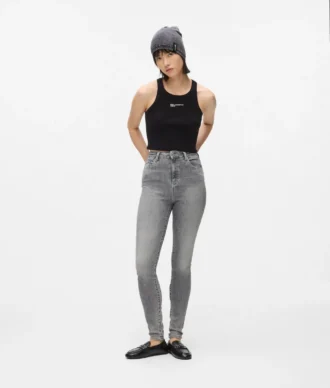 Skinny jeans med høj talje