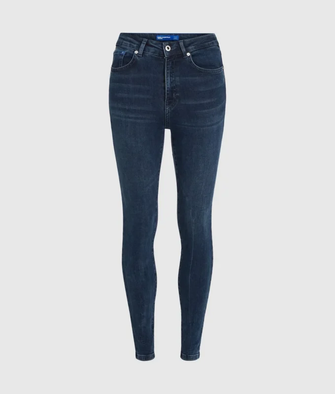 Skinny jeans med høj talje