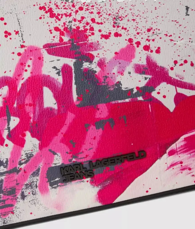 Skuldertaske med graffititryk