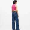 Slidte jeans med mellemhøj talje og afslappet pasform