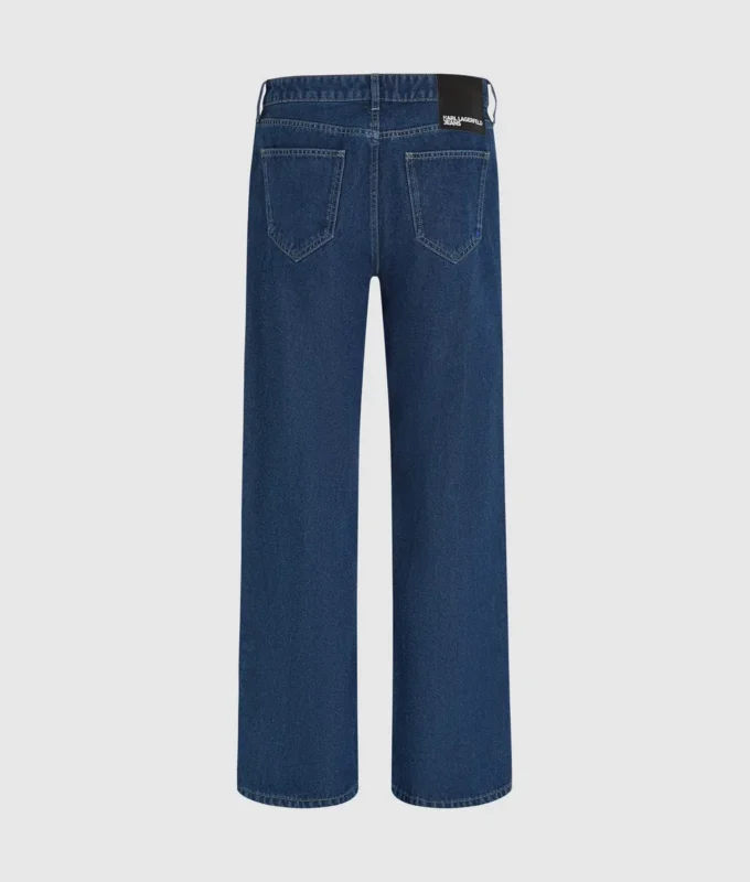 Slidte jeans med mellemhøj talje og afslappet pasform