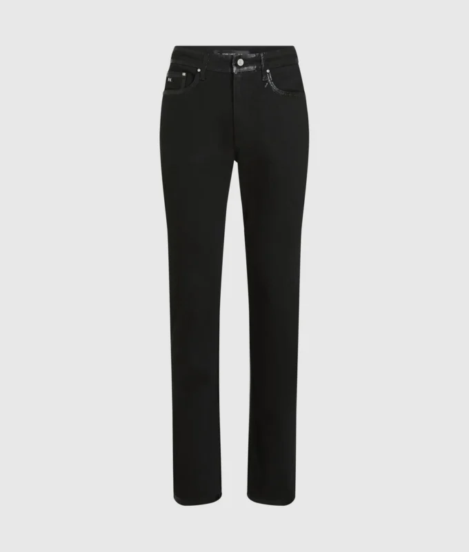 Slim jeans med metalliske detaljer