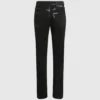 Slim jeans med metalliske detaljer