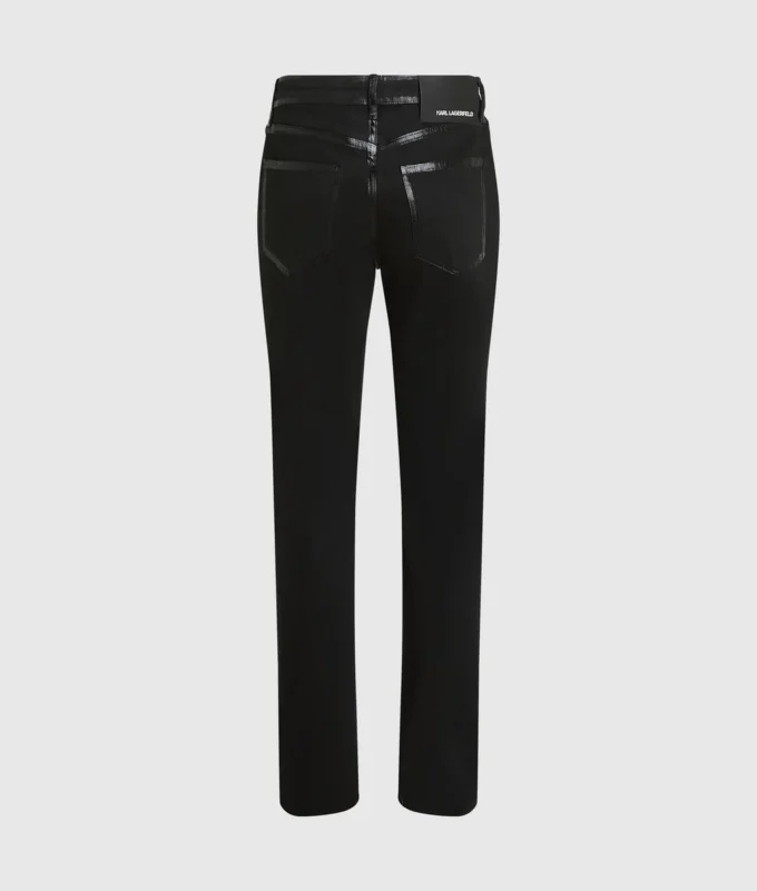 Slim jeans med metalliske detaljer