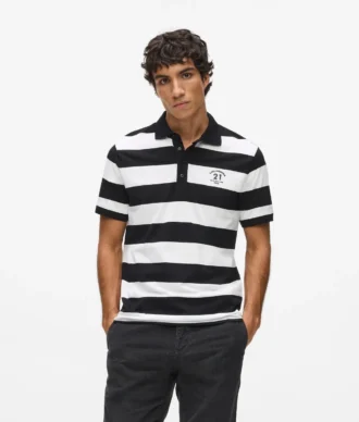 Stribet poloshirt