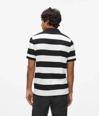 Stribet poloshirt
