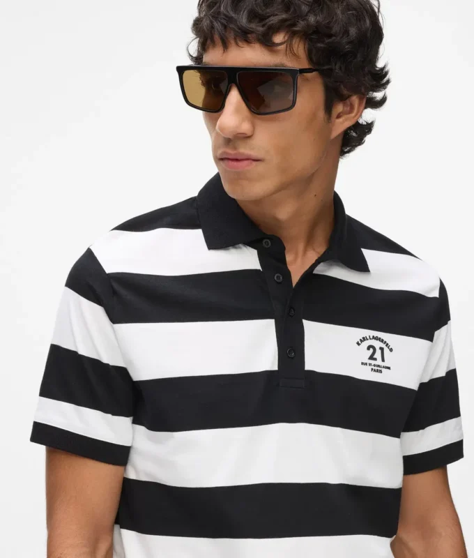 Stribet poloshirt