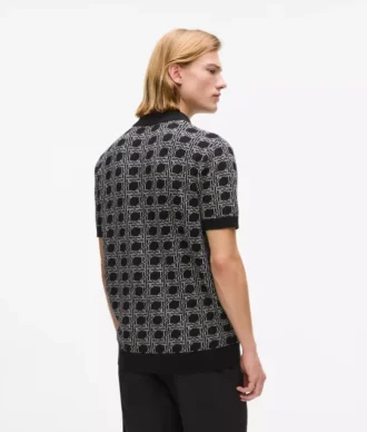 Strikket poloshirt