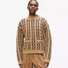 Strikket sweater med høj hals