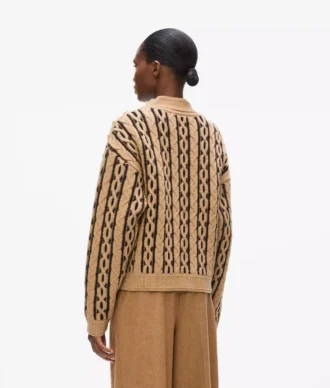 Strikket sweater med høj hals