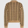 Strikket sweater med høj hals
