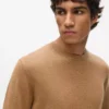 Strikket sweater med rund hals