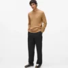 Strikket sweater med rund hals