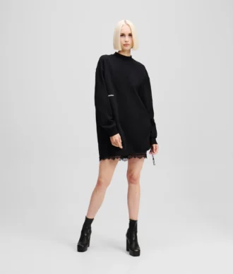 SWEATDRESS MED BLONDDETALJER