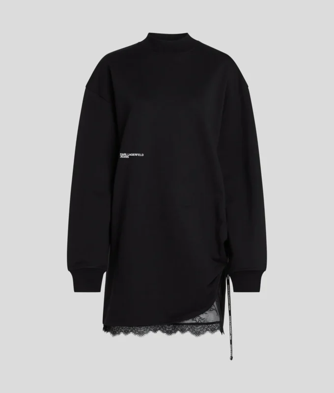 SWEATDRESS MED BLONDDETALJER
