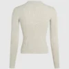 Sweater med udskæring