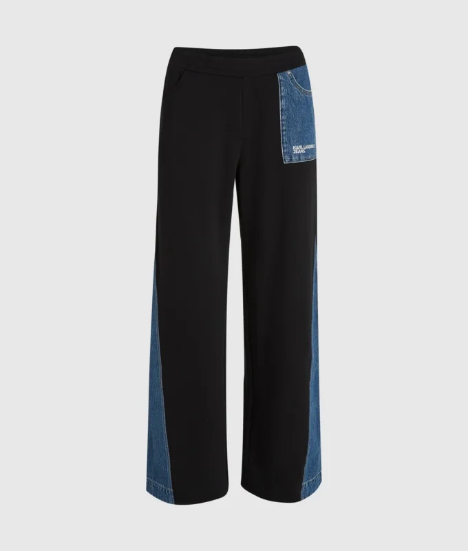 Sweatpants med denimindsats