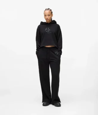 Sweatpants med monogram og nitter