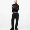 Sweatpants med monogram og nitter