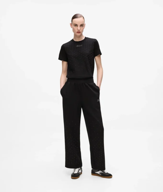 Sweatpants med rhinestones